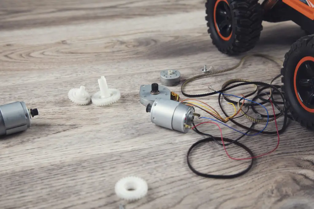 Small electric motors and toy car